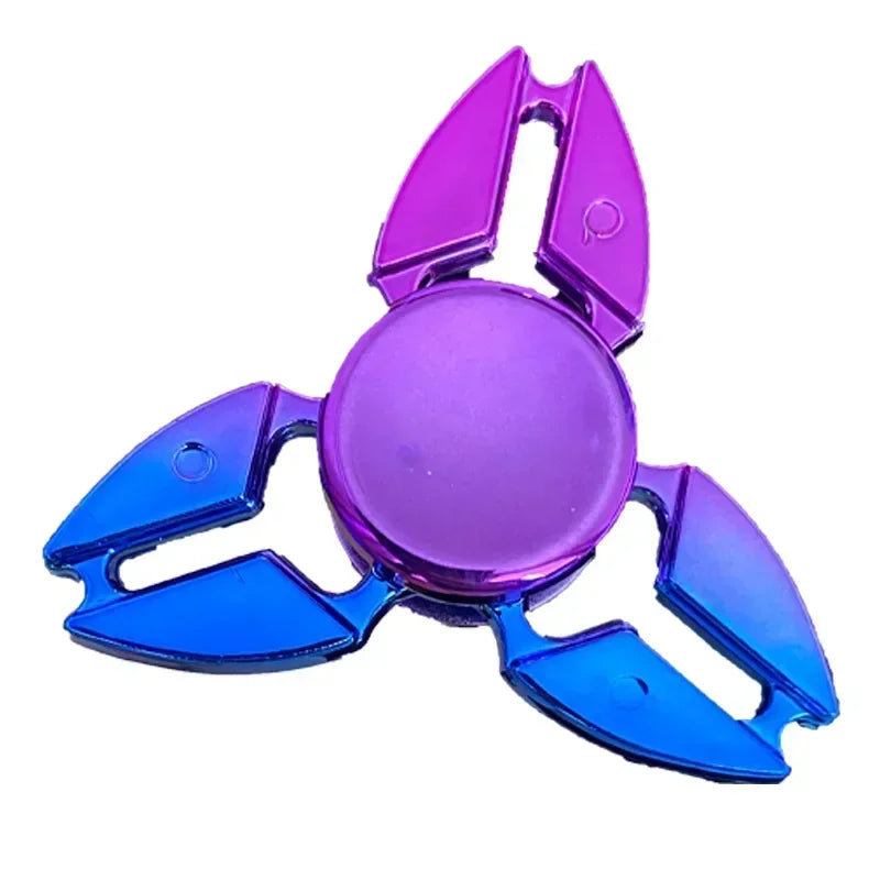 Plastic Multicolor Fingertip Spinning Stress-Anxiety Relief Fidget Toys/Ages: 6-18 Years Old Adults/Purple/Blue/Multicolor