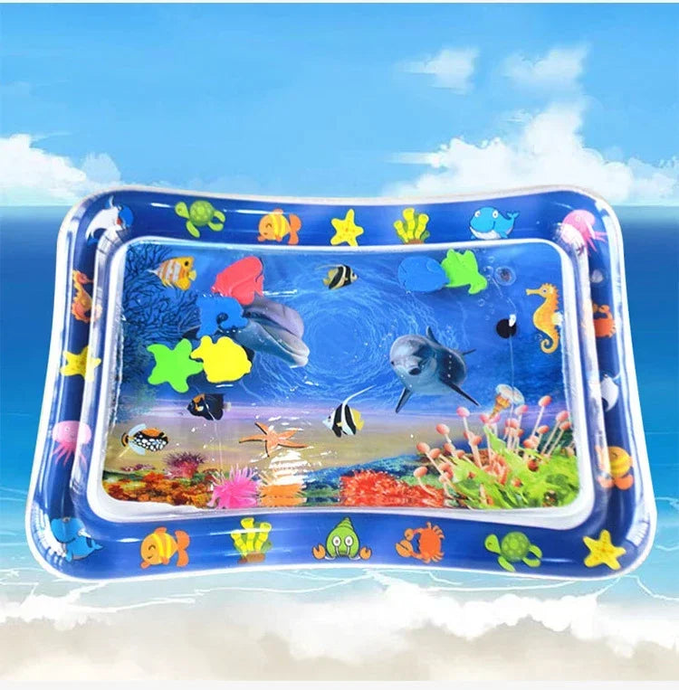 Babies-Toddlers Rectangle-Heart-Star Shapes Inflatable Air-Waterfilled Valves Cute Cartoon Multicolor Ocean Creatures Magic Tummy Time Play Mats/Colors-Multicolor/Animal/Ages: Newborn 0-3 Years Old