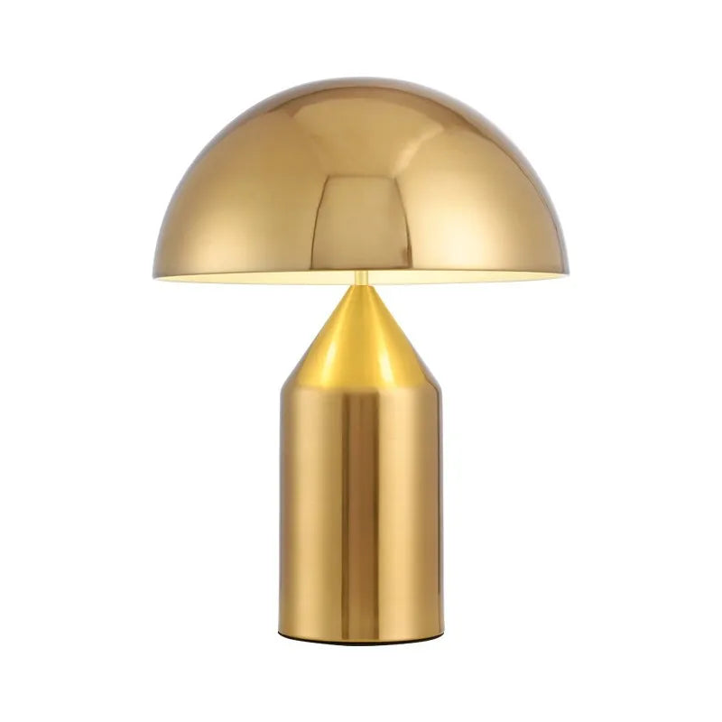 ART DECO LED Metal Mushroom Downward Up-Down Shade Table Lamps/Colors-Gold/White/Black/Bronze/Silver/Batteries Not Included