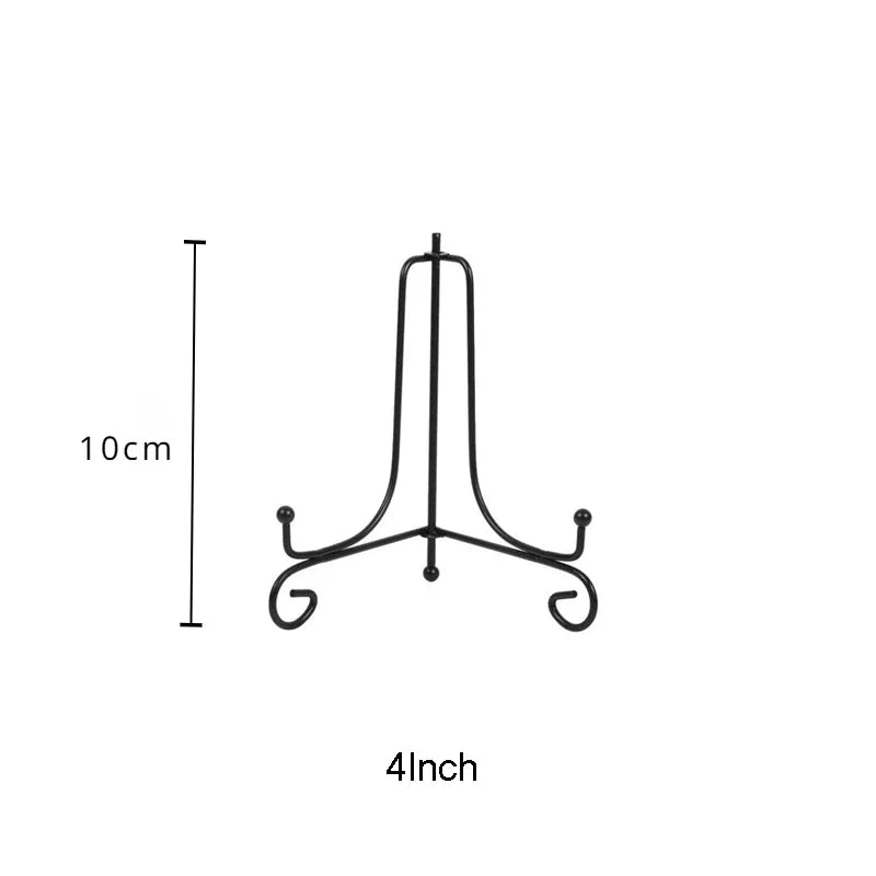 DIY Craft Black Thicken Iron Tube Bracket Foldable Removable Display Stand Holders