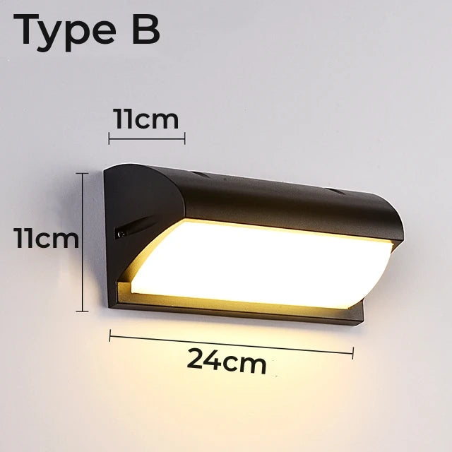 Modern LED Outdoor Wall Lamp IP65 Plastic Waterproof Porch Front Door Sconce Garden Terrace Balcony Exterior Decor Wall Lighting
