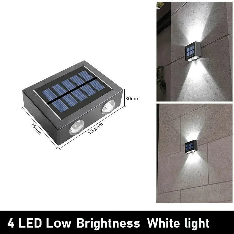 Solar LED Light Outdoor Solar LED Wall Lamp High Brightness Up And Down Luminous Lighting for Outdoor Garden Decoration Sunlight