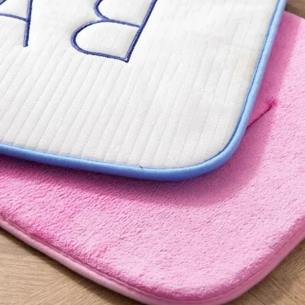 Modern Gray Fast Water Absorbing Thick Soft Polyester Memory Foam Core Non-Slip Faux Cashmere Bathroom Mats/Colors-Gray/Brown/Pink/Multicolor