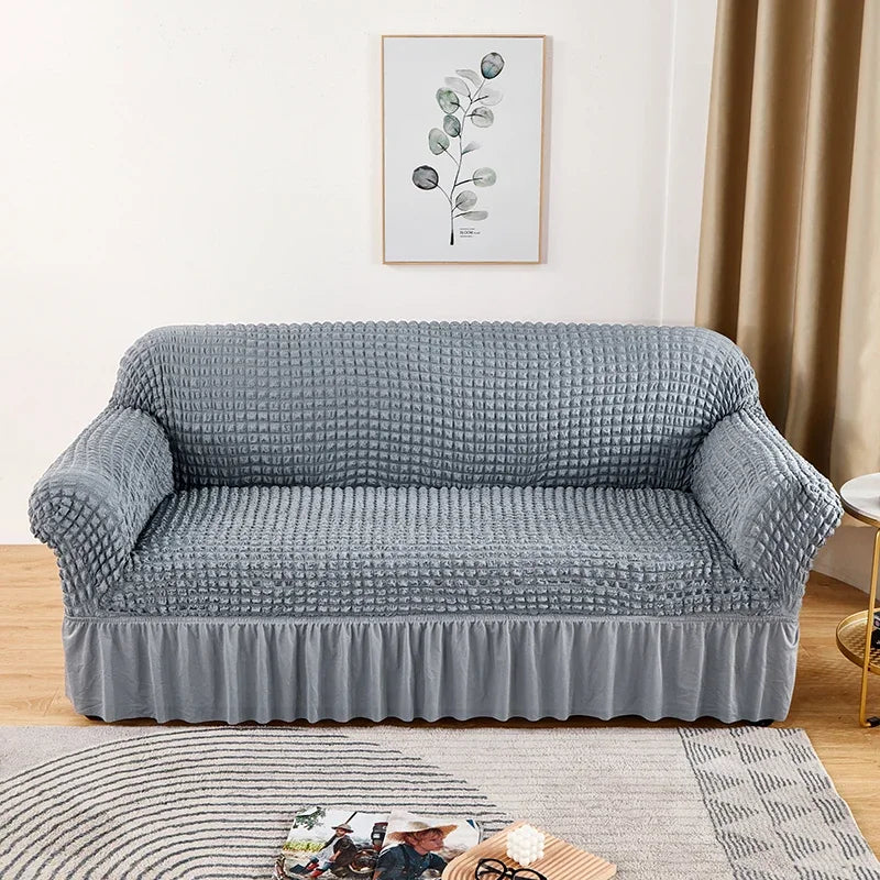 Seersucker Sofa Cover Elastic Sofa Slipcover adjustable Sofa Cover Furniture Protector For Living Room Bedroom Office Home Decor