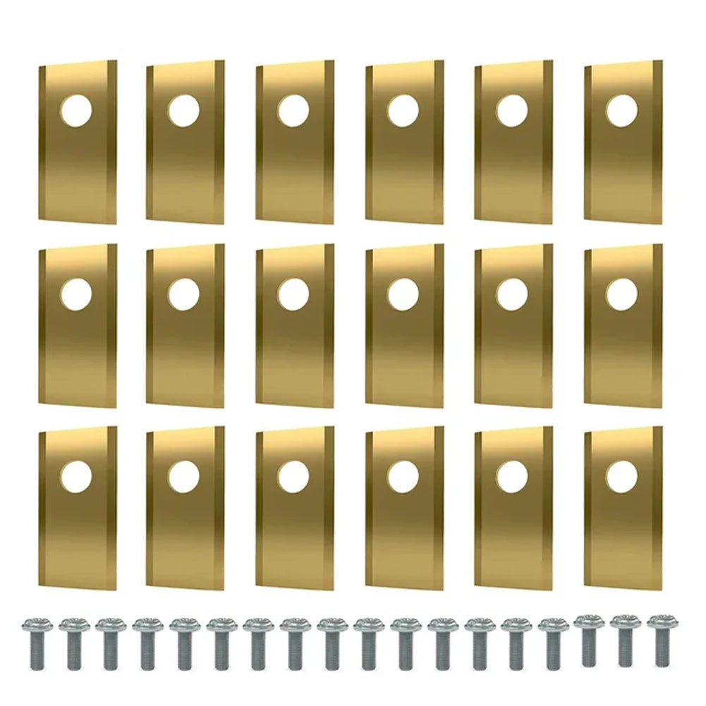 18/36/54/90PCS Blades Replacement Lawn Mower Parts For Worx Landroid Robotic Lawnmower Stainless Steel Cutter Blade Screws Set