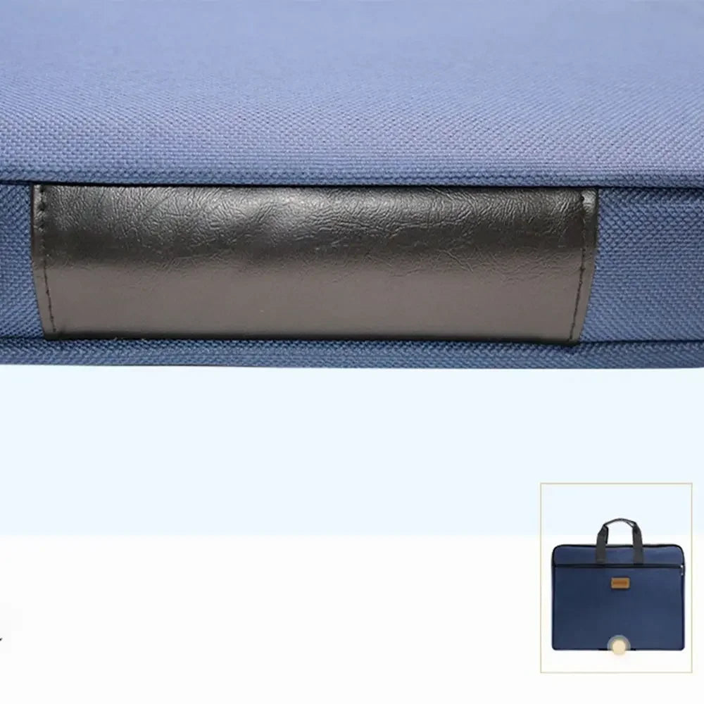Unisex Polyester Nylon Portable Oxford Cloth Zipper 4A Paper Documents Briefcase Bags/With Handles/Colors-Black/Green/Blue/Red/Yellow/Multicolor
