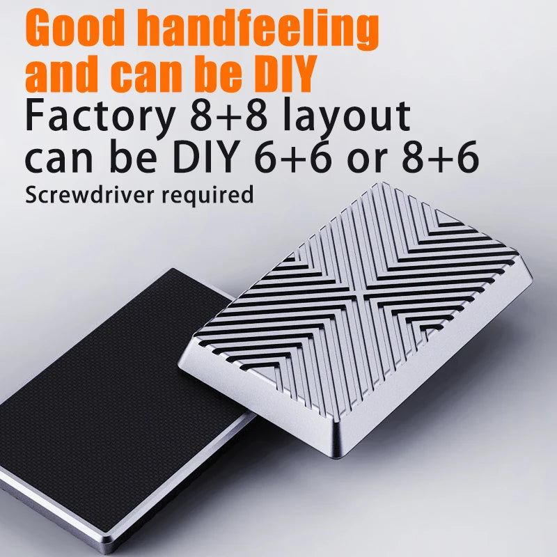 YIJOO Metal Magnetic Push Plate Slider Stress Relief Toys/ Ages 14-18 Years and Older/Colors-Geometric/Black/Silver/Gray