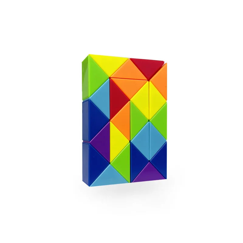 Rainbow Twistable ABS Plastic IQ Sequential Puzzle Conjoint Cube Fidget Toys/Ages 13-18+ Years Old