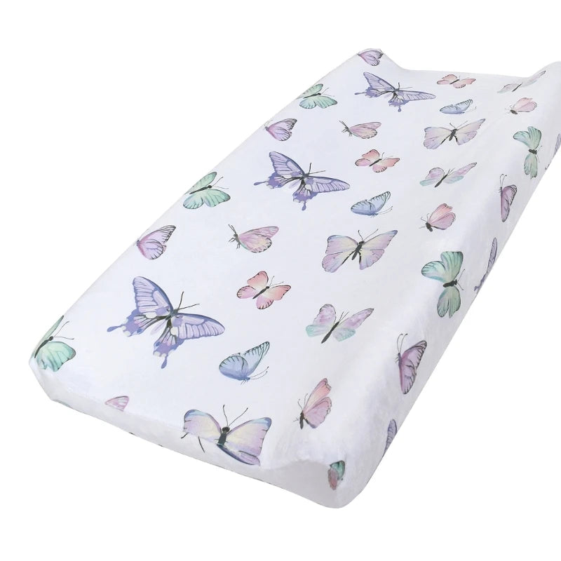 Newborn Babies Soft Polyester Fabric Cute Cartoon Design Removable Washable Diaper Changing Pad Printed COVERS/Colors-Multicolor/Floral/Animal/Rainbow
