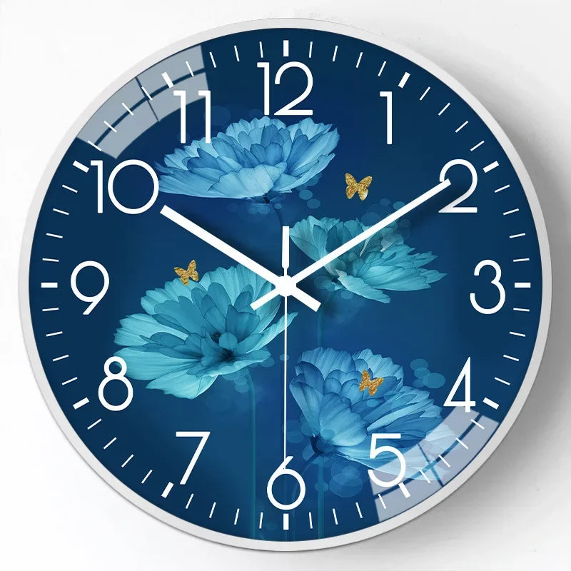 Nordic Round Wall Clock / Colors-Black/Blue/White/4 Styles
