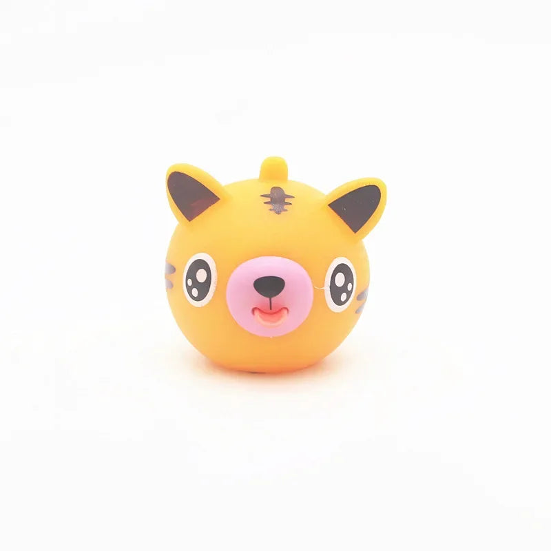 Kids Soft Plastic Silica Gel Non-Toxic Cartoon Cute Talking Babies-Bear-Rabbit-Pig-Tiger Animal Anxiety-Stress Reliever Toys/Ages: 13-18 Years Old/ Colors-Multicolor/Purple/Yellow/Pink/White/Animals