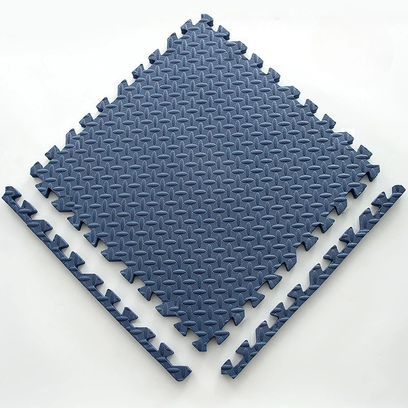 12 PCS Set EVA Waterproof Non-Toxic Flexible Soft Foam Interlocking Squares Tile Playmats/Ages: Newborn 0-3 Years-Older/Colors-Blue/Pink/Yellow/Multicolor/Geometric
