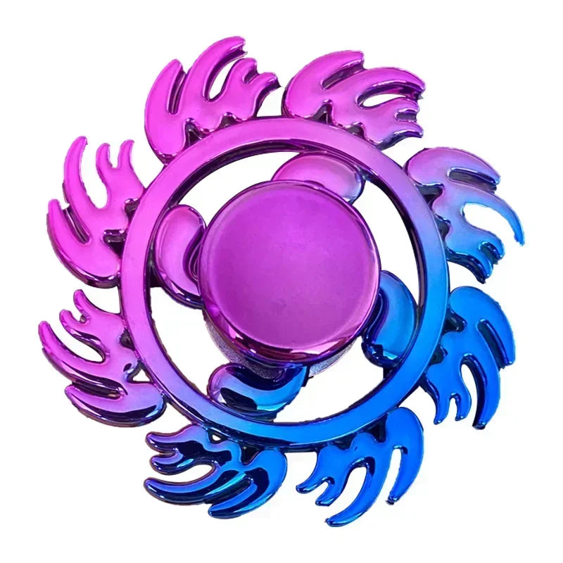 Plastic Multicolor Fingertip Spinning Stress-Anxiety Relief Fidget Toys/Ages: 6-18 Years Old Adults/Purple/Blue/Multicolor