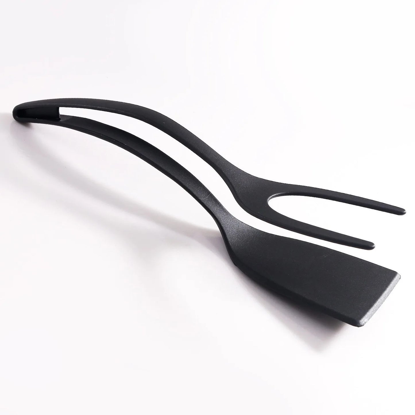 Kitchen Silicone Nylon Handle Non-Slip Two-In-One Frying Spatula Shovel-Clip Holder/Colors-Red/Gray/Black/Multicolor