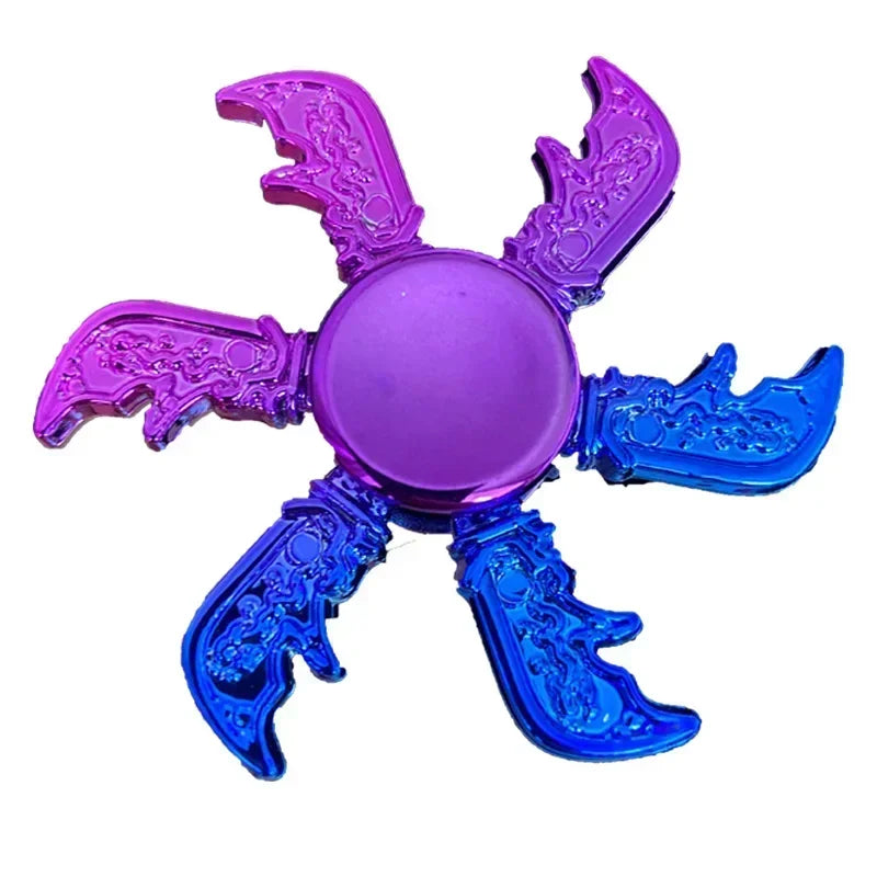 Plastic Multicolor Fingertip Spinning Stress-Anxiety Relief Fidget Toys/Ages: 6-18 Years Old Adults/Purple/Blue/Multicolor