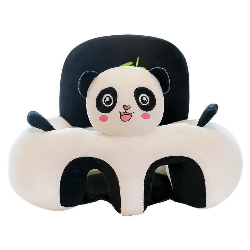 Babies-Preschoolers Upholstered Soft Velvet Fabric Electric Embroidery Cute Cartoon Animal Face Images Learning Seat Chairs/Ages: Newborn 0-3 Years + Older/Colors-Orange/Green/Gray/Black/Brown/Red/Multicolor/Checkered/Animals
