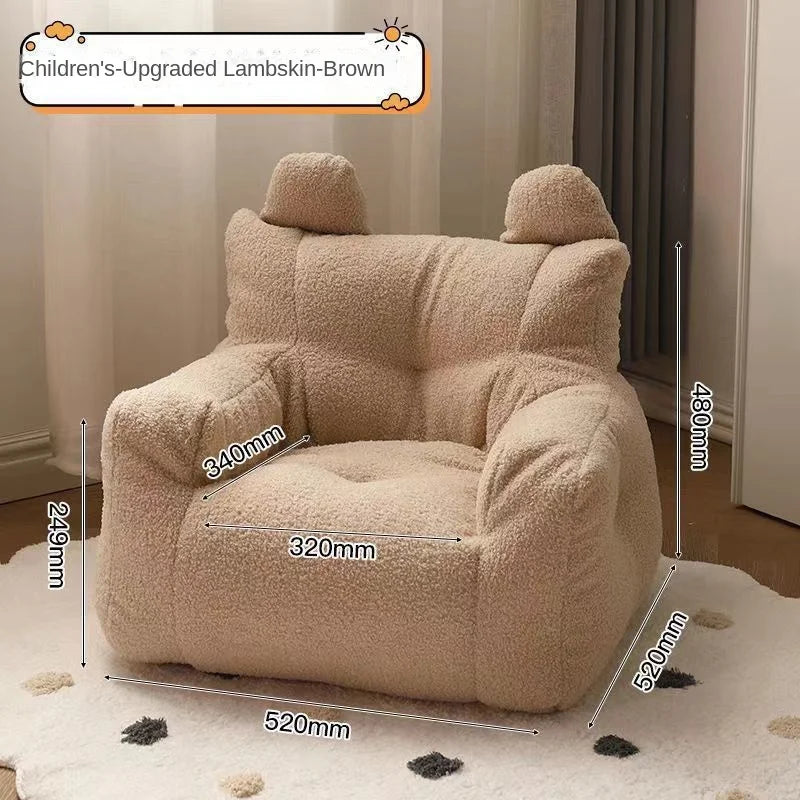 OMGD Baby-Toddler Bean Bag Play Sofa /Colors-Beige/Yellow/White/Gray