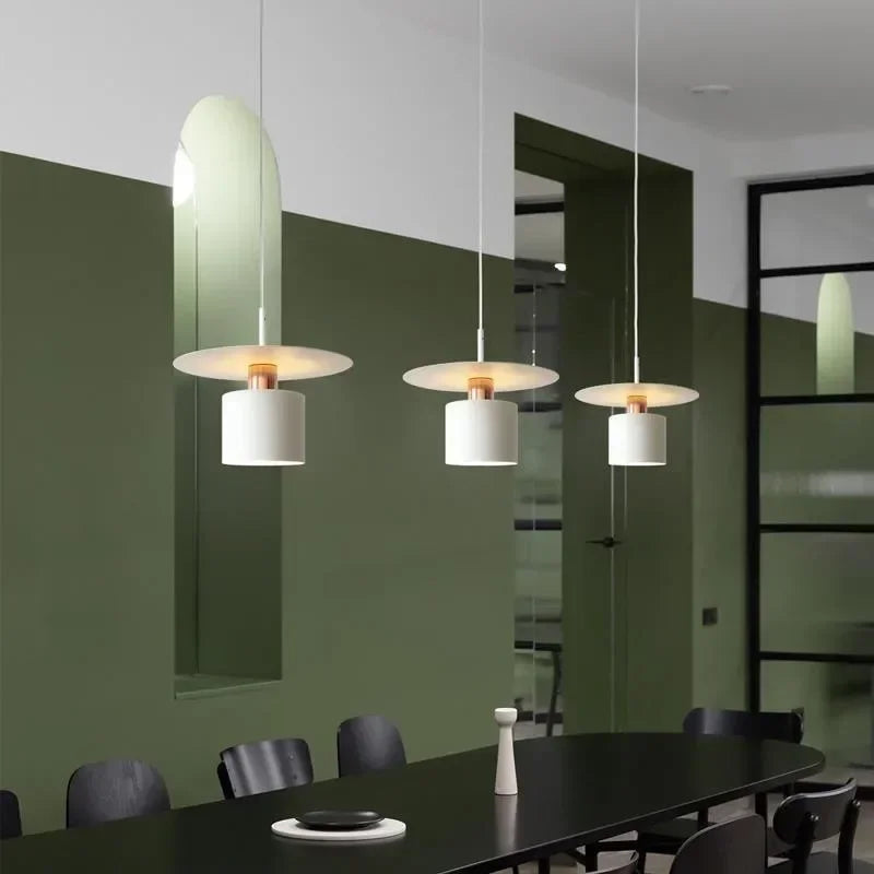 Modern Geometric LED Pendant Cord Hanging Ceiling Lights/Colors-Black/White/Bulb Not Included/ E27 Bulb Size