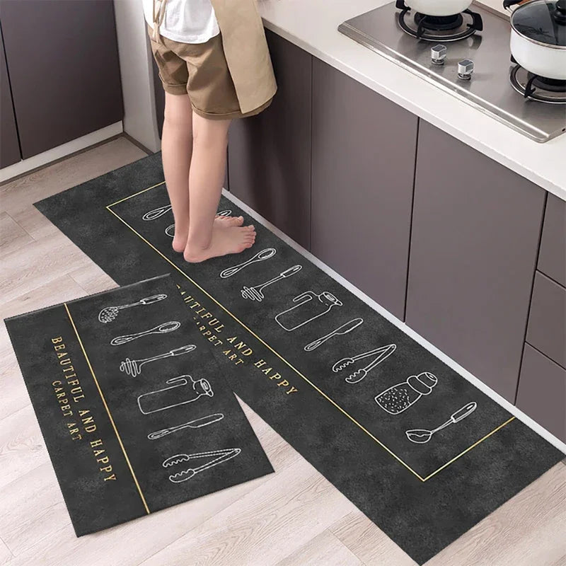 Kitchen Long-Small Rectangle Indoor Modern Hand-Machine Washable Anti-Slip Waterproof Polyester Rugs/Colors-Blue/Gray/ Multicolor/ Black/Green/White/Geometric/Dots