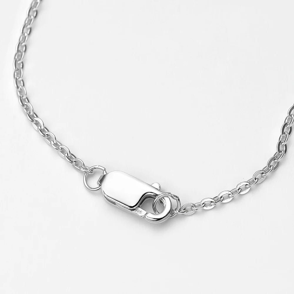 OEVAS 100% 925 Sterling Silver 2.5-5MM Cross Moissanite Necklace Pendant For Women Birthday Anniversary Gifts Fine Jewelry