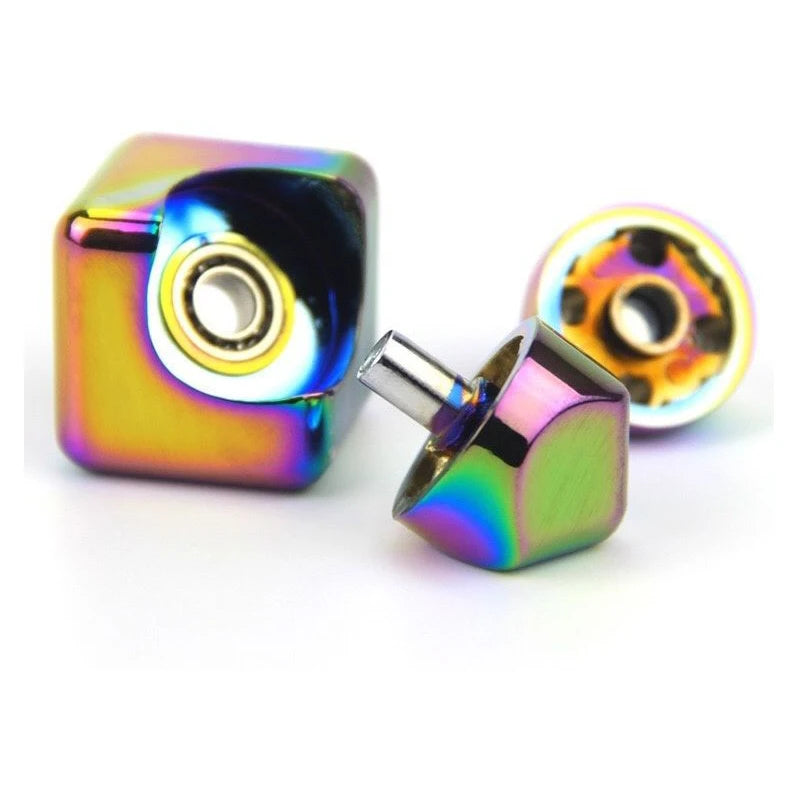 Square Metal Precision Eye-Hand Coordination Spinning Top Fidget Toys/Colors-Multicolor/Silver/Black/Ages: 13-18 + Years Old