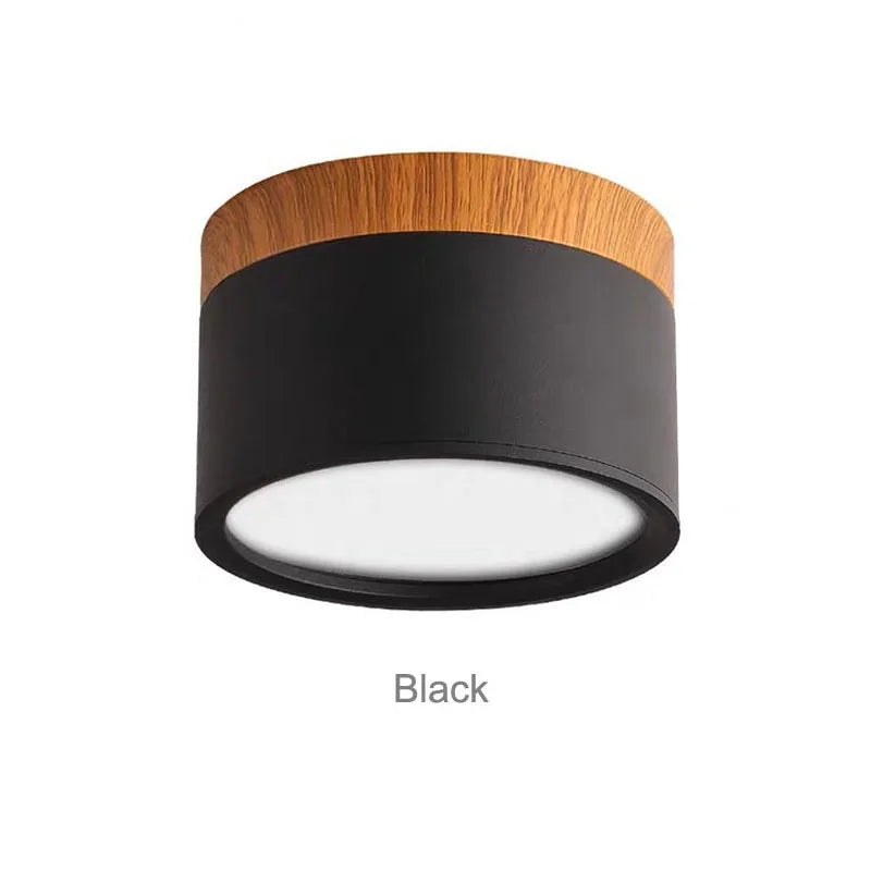 Modern Aluminum LED Warm-Cool White Downlight Dimmable Round Mounted Ceiling Spotlights/Colors-Green/White/Black/Blue/Yellow/Gray
