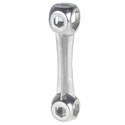 HUXUAN 10-In-1 Mini Silver Galvanized Steel Bicycle Hexagon Repair Double End Wrenches
