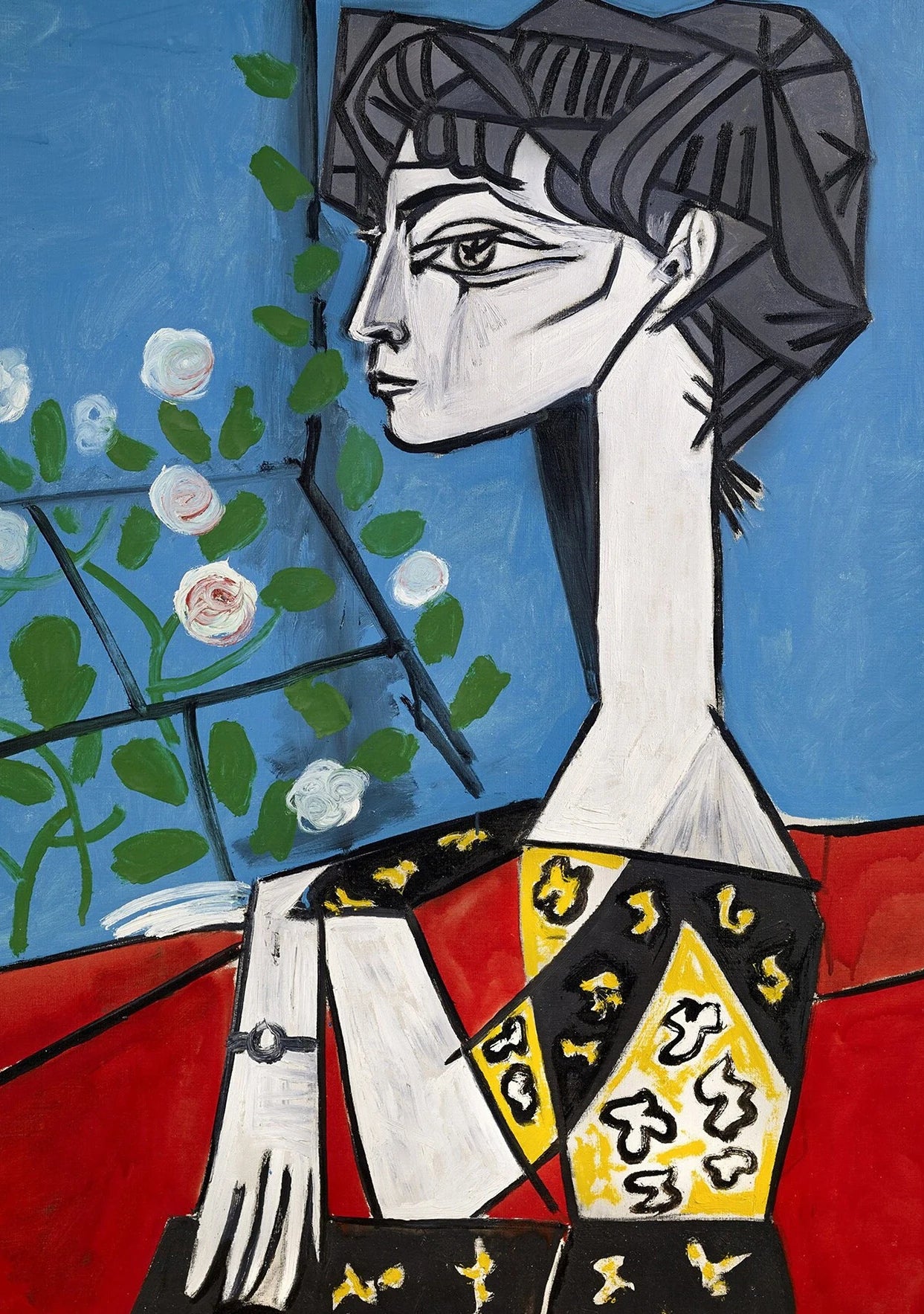 Unframed Rectangle Retro Watercolor Canvas Pablo Picasso Exhibition Prints/ 4 Sizes/Colors-Beige/Black/White/Multicolor