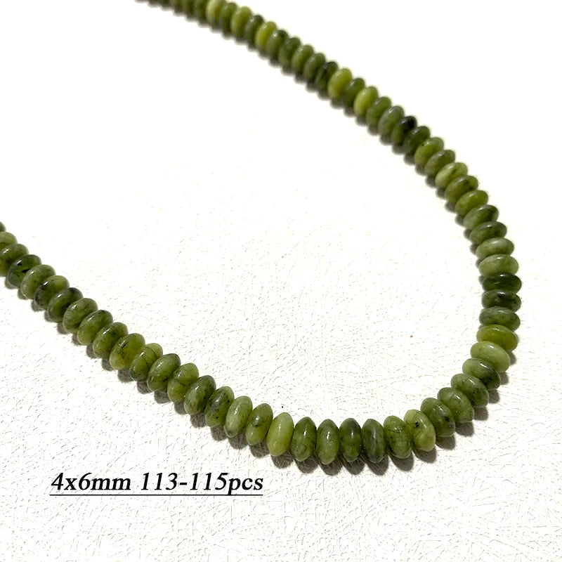 Wholesale 100% Natural Green Jade Cylinder Square Irregular Faceted Round Stone Beads for Jewelry Making Diy Bracelet Charms