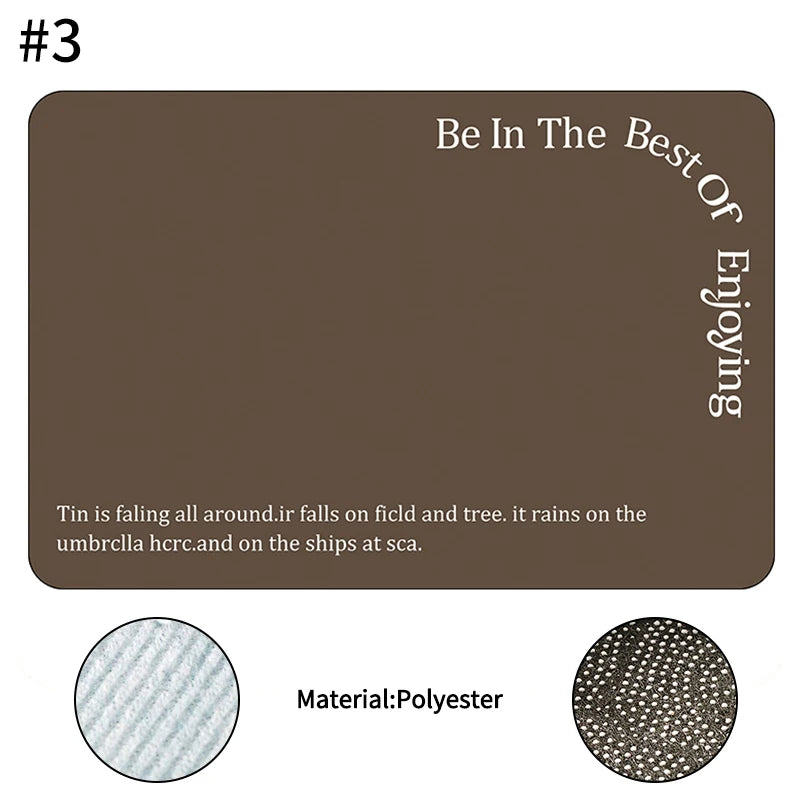 Anti-slip 100% Polyester Floral Kitchen Drainer Pads/Sizes: S/M/L/XL