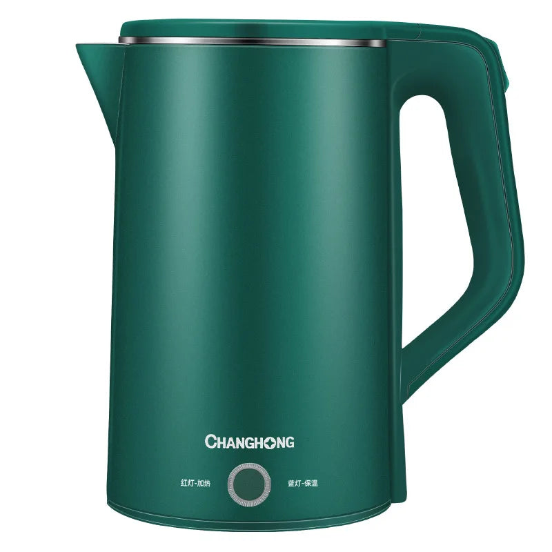 High Power Stainless Steel Thermal Insulation Electric Hot Water Kettles/AC-Powered/Colors-White/Green/Black/Silver