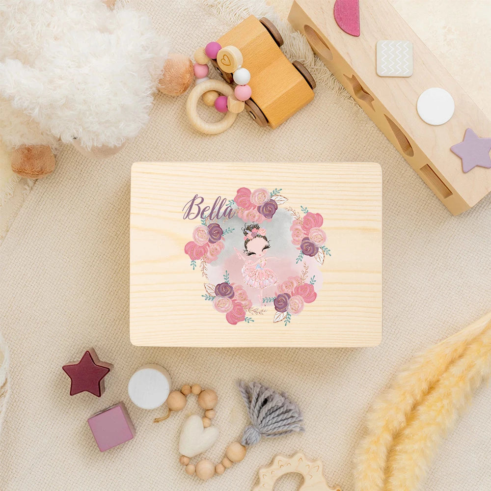 Unisex DIY Craft Babies-Kids All Ages Personalized Locked Floral Nature Wood Durable Hinges Newborn Babies-Adults Keepsake Boxes/Babies Ages: 0-6 Months