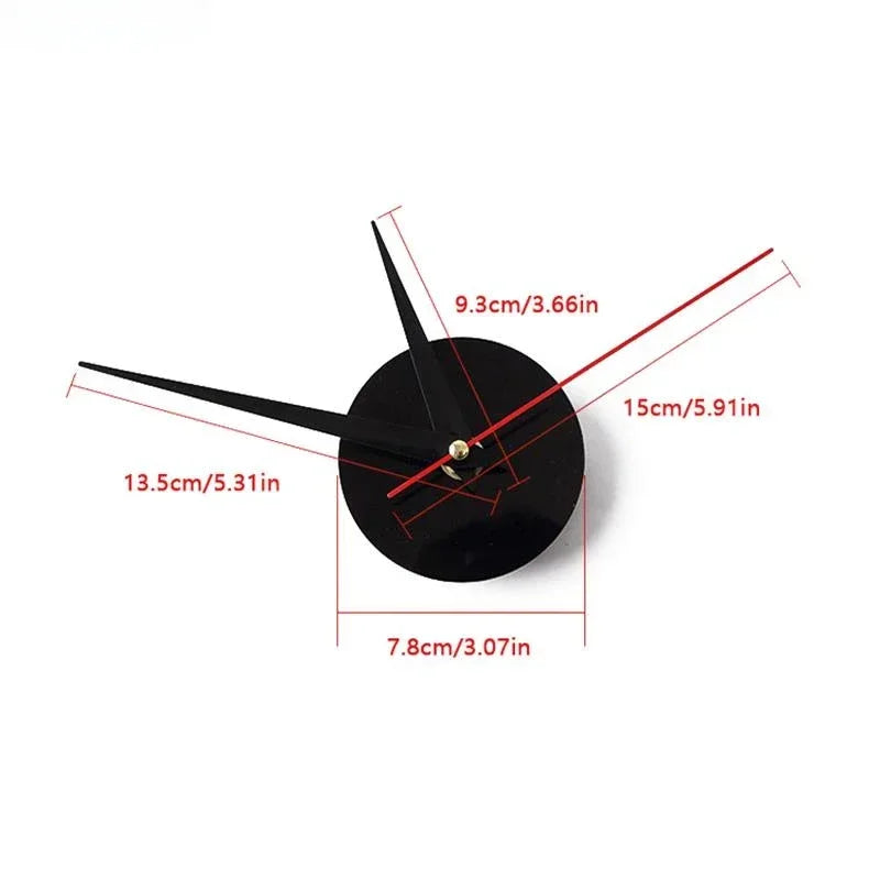 Modern Frameless Silent Large 3D DIY Quartz Digital Single Face Wall Clock Acrylic Mirror Stickers/Battery Powered/Colors-Black/Red/Gold/Orange