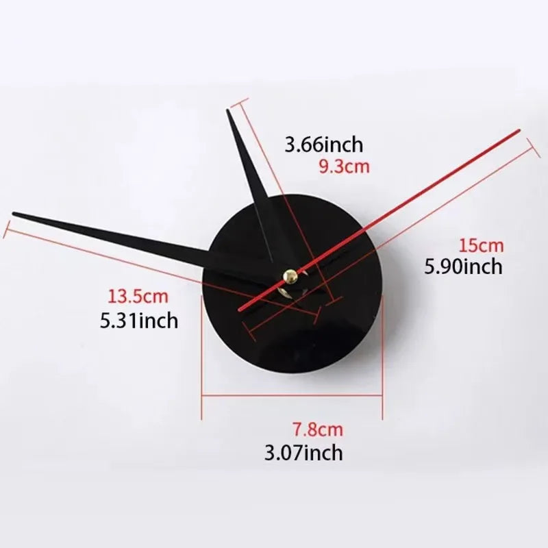 3D ABSTRACT Plastic Luminous Round Face Acrylic Frameless DIY Mute Stickers Quartz Metal Wall Clocks/Colors-Silver/Black/Green
