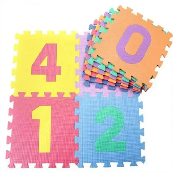 Baby Play Mat Kids EVA Foam Puzzle Carpet 30cmX30cm Interlocking Floor Tiles Educational Alphabet Numbers Activity Game Toys