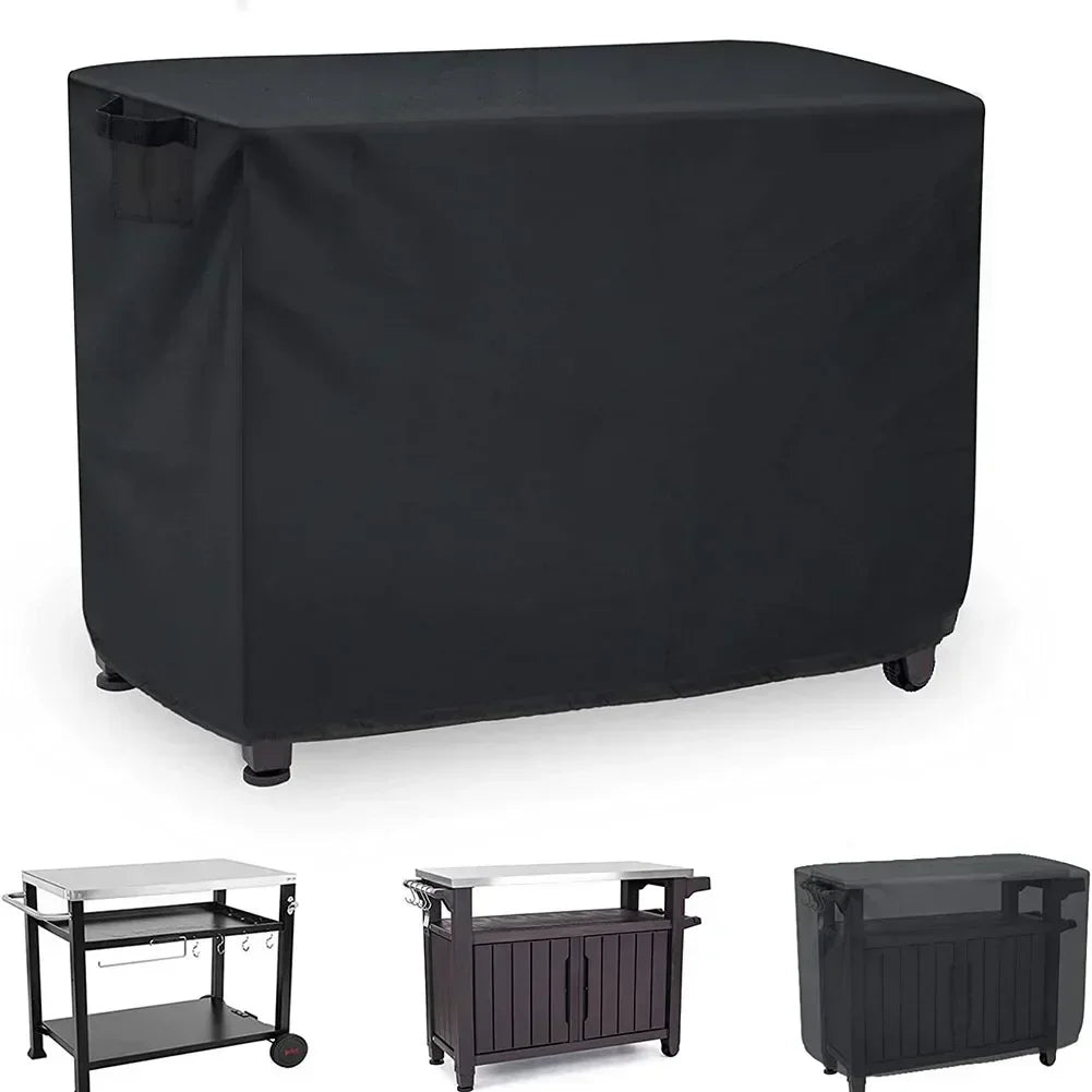 Outdoor Black-Silver Waterproof Oxford Fabric Locked Adjustable Drawstring Nylon-Polyester-Synthetic Rope Prep Cart Covers