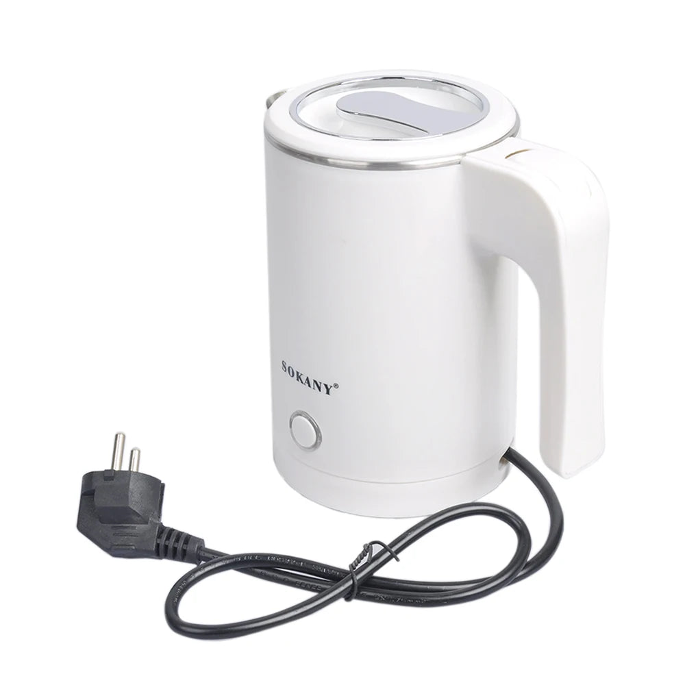 Electric Stainless Steel Hot Water Kettles/ Double Layer Heat-Resistant Wall/Auto-Off/AC-Powered/Colors-Black/White