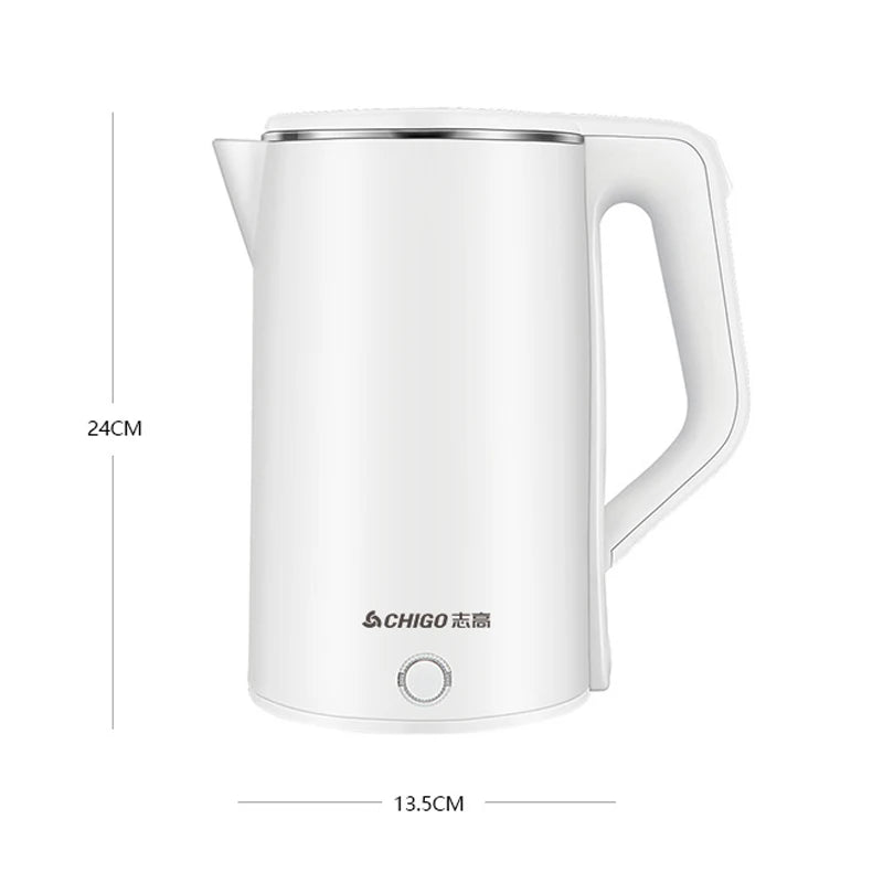 High Power Stainless Steel Thermal Insulation Electric Hot Water Kettles/AC-Powered/Colors-White/Green/Black/Silver