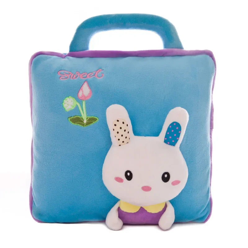 100% Polyester 2 in 1 Pillow Quilt Dual-Use Nap Animal Pillow W/ Multifunctional Folding Blanket