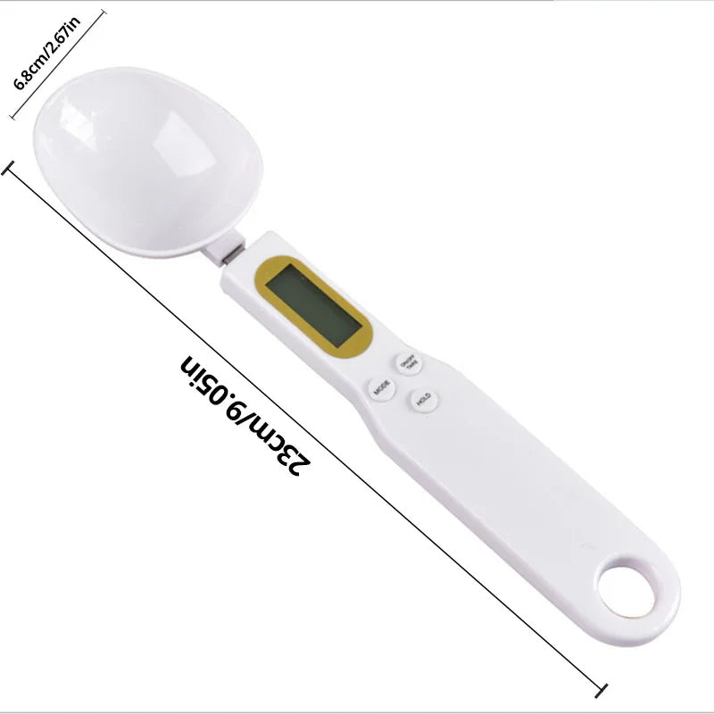 LCD Digital Display Plastic Measurement Adjustable Weighing Spoons/ Colors-White/Pink/Green/Gray/ Red