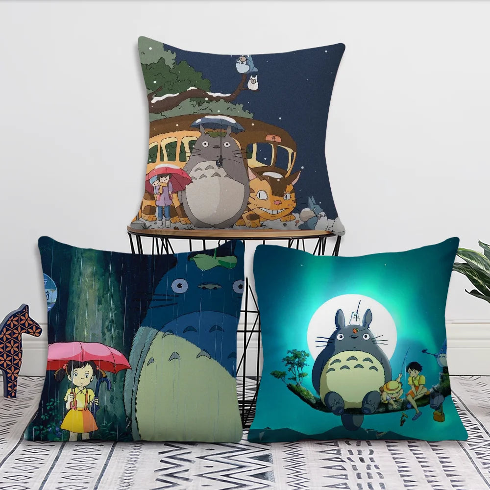 100% Polyester Square Kawaii Cute Pillowcases/ Colors-Multicolor