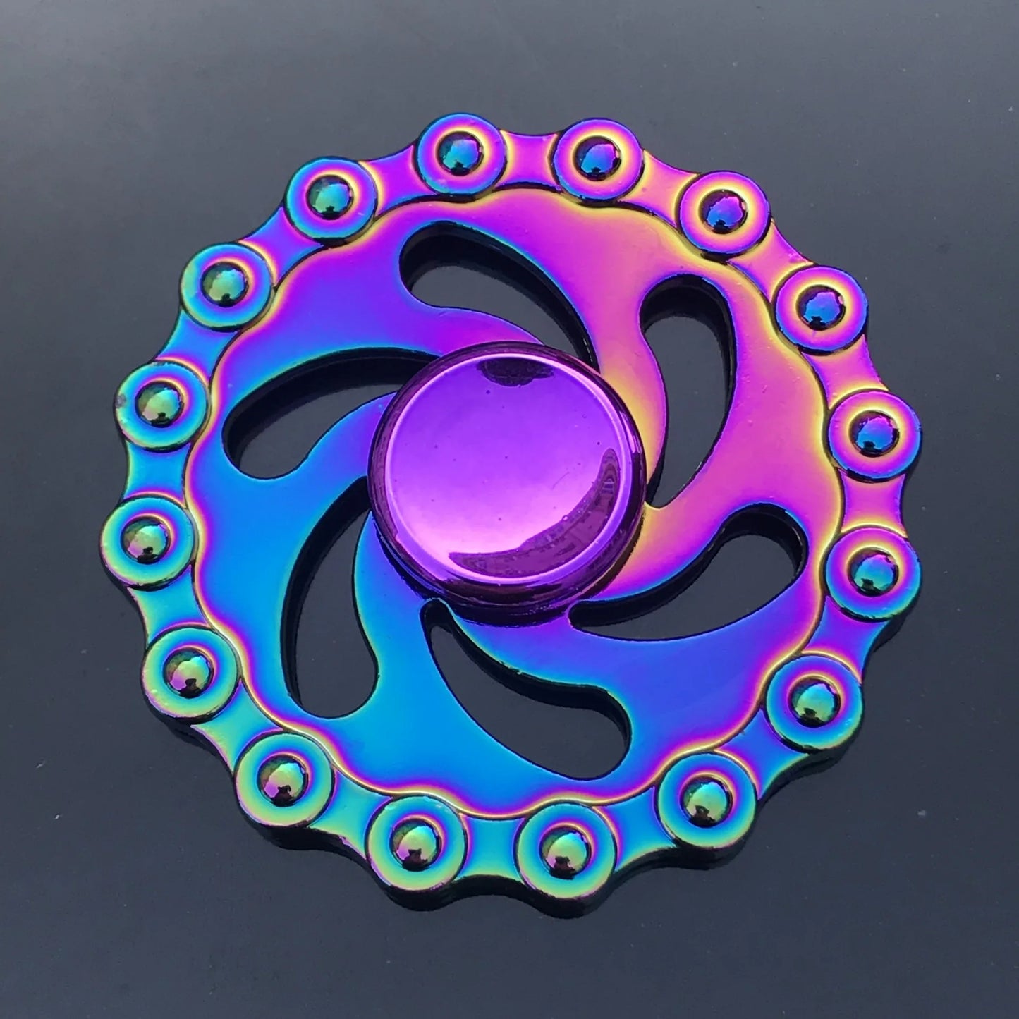 Rainbow High Speed Stainless Steel Bearings Spinning Fidget Toys For Adult Teens/ Ages 13-18 Years Old or Older/Colors-Multicolor/Rainbow/Purple