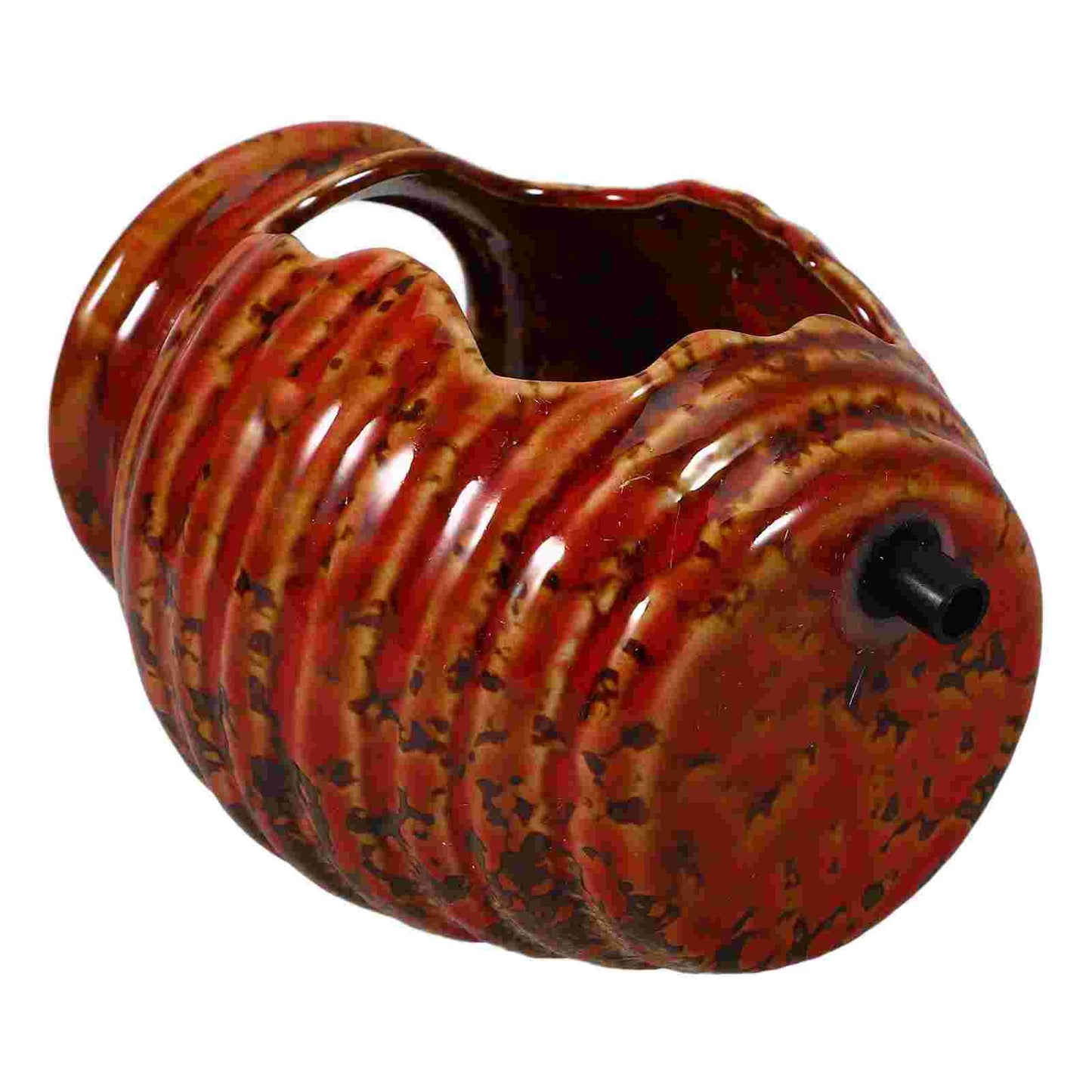 Indoor Round Ceramic Brown Circulating Broken Clay Pot Jar Decorative Fountain
