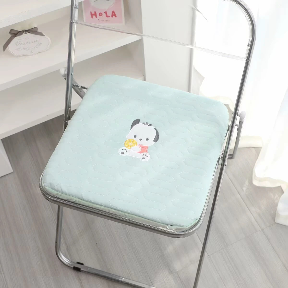 KUROMI Adult Handmade Cartoon Seat Cushion For Chairs/Light Colors-Light Blue/Light Pink/Light Peach/Light Green/Light Beige/ Light Off White/