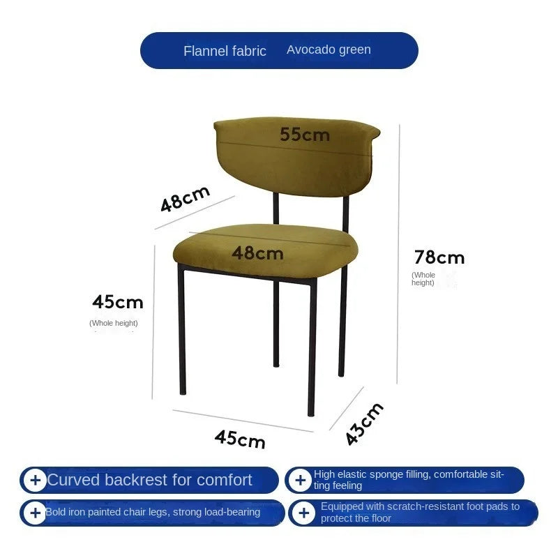 Upholstered Real-Life French Cream Style Genuine Leather Cushion Dining Chairs/ Metal Frame Legs/Colors-Beige/Black/Green/Yellow
