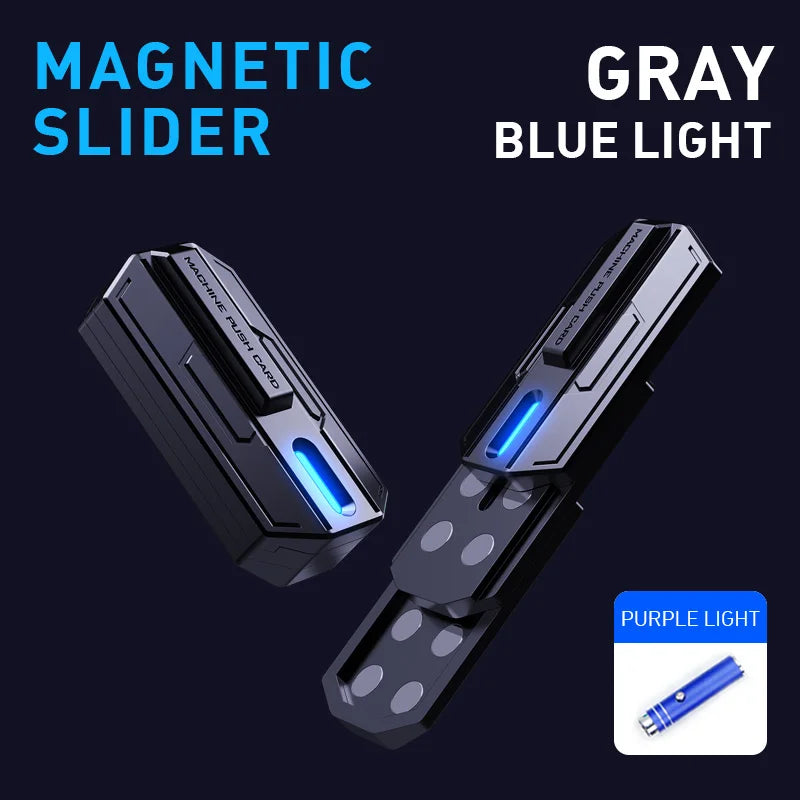 YIJOO Black-Gray Glow Fingertip Magnetic All-Metal Fidget Slider Executive Toys/Ages : 18+Years Old/Colors-Black-Gray Glow/Green Glow/Gray-Blue Glow