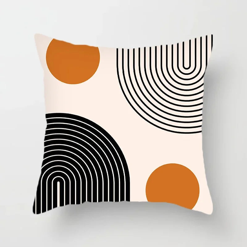 Handmade Printed Abstract Geometric Linen / Cotton Decorative Pillowcases/Sizes : 40x40cm 45x45cm 50x 50cm