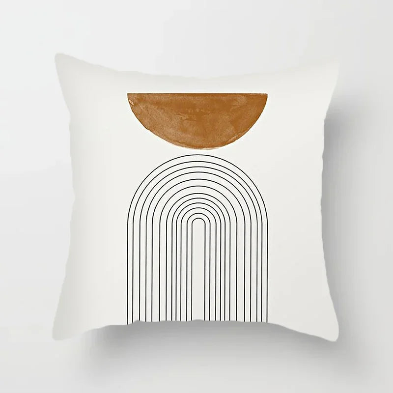 Handmade Printed Abstract Geometric Linen / Cotton Decorative Pillowcases/Sizes : 40x40cm 45x45cm 50x 50cm