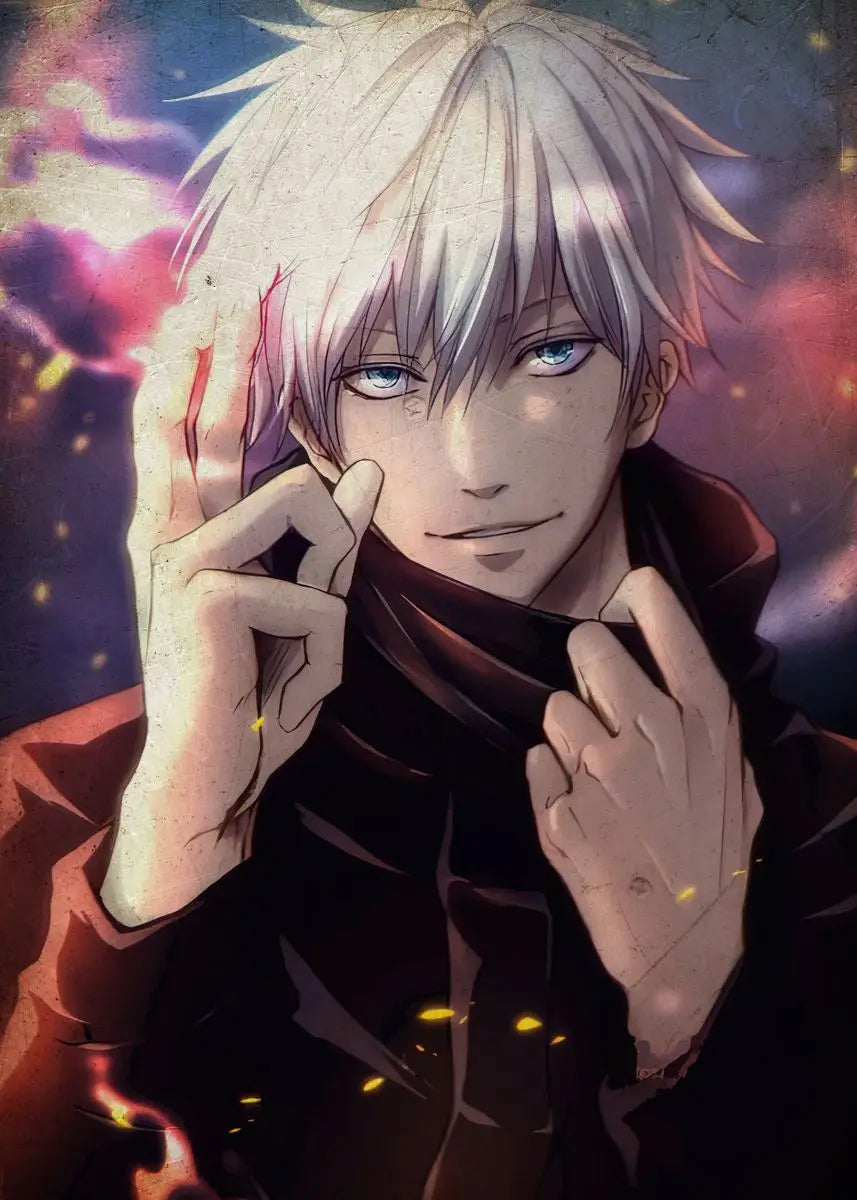 NULL Unframed Canvas Medium Watercolor Japanese Anime Jujutsu Kaisen Prints /Colors-Blue/Black/Multicolor/Purple/White/Red