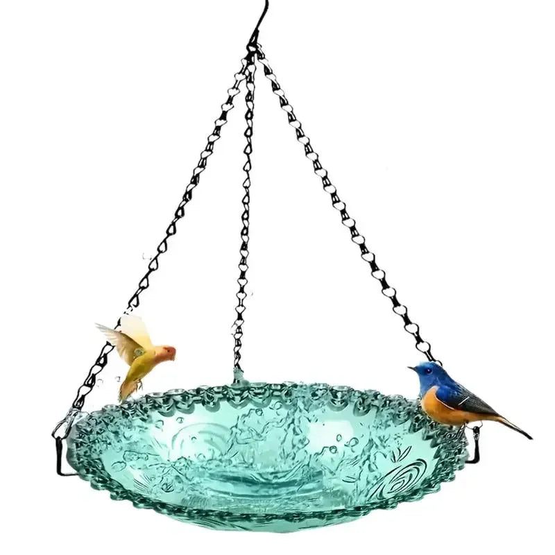 15inch Bird Baths Tub Bowl Basin Parrot Cage Hanging Bathing Box Parrot Bath Supplies Bath Room Feeders for Outdoor Patio Parrot